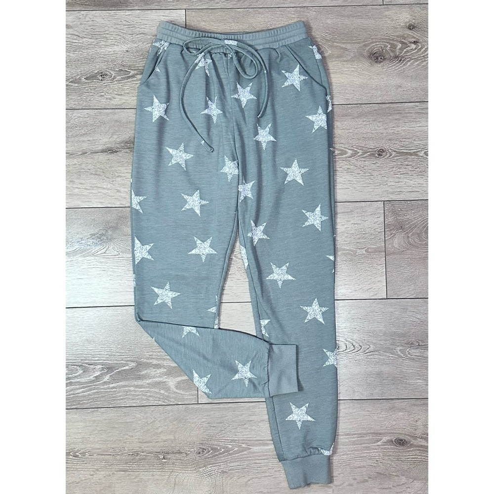 Rae Mode Sage Green Star Lounge Joggers